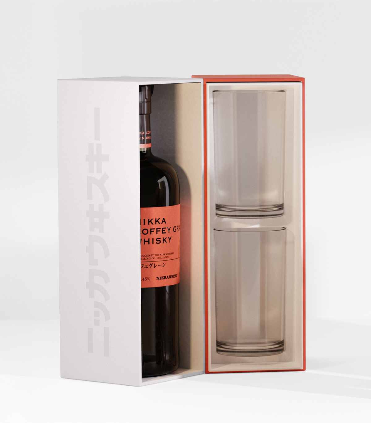 Nikka Coffey Grain med två highballglas