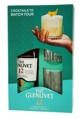 Glenlivet 12 Years Double Oak Giftpack med 2 whiskyglas