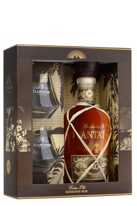 Plantation XO 20-årsjubileumslåda med 2 glas